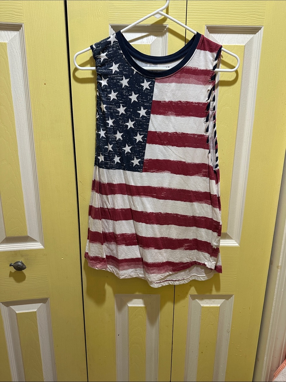 Women’s Americana Sleeveless Tank Top - Red, White & Blue